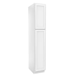 RTA - Elegant White - Single Door Utility Cabinet | 15"W x 84"H x 24"D