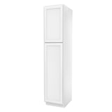 RTA - Elegant White - Single Door Utility Cabinet | 18"W x 84"H x 24"D