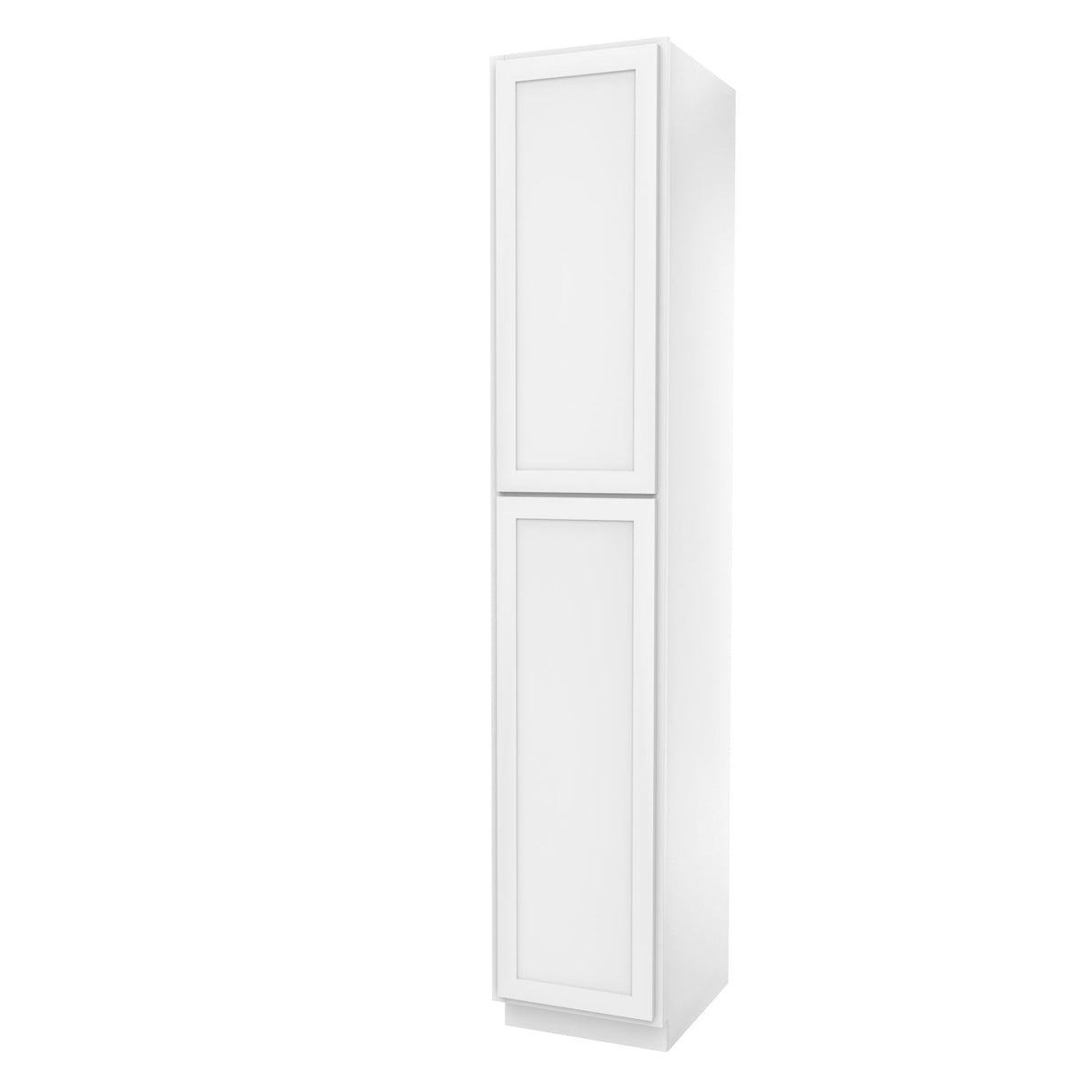 RTA - Elegant White - Single Door Utility Cabinet | 18"W x 96"H x 24"D