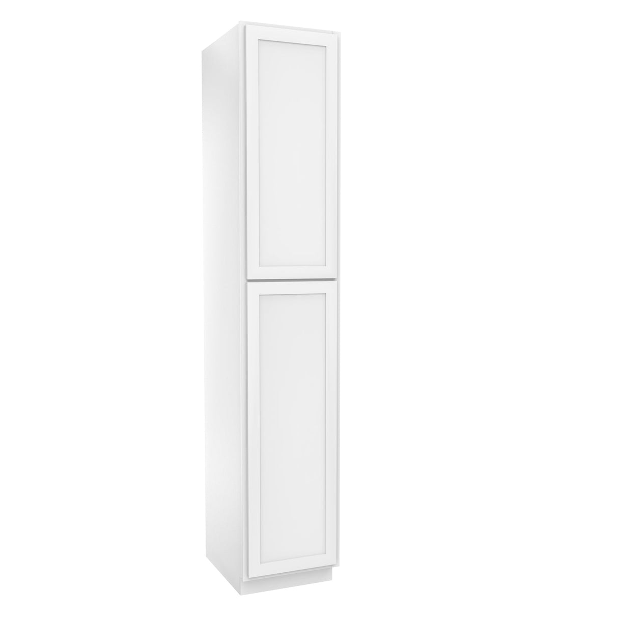 RTA - Elegant White - Single Door Utility Cabinet | 18"W x 96"H x 24"D