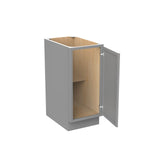 RTA - Elegant Dove - Single Door & Drawer Base Cabinet | 15"W x 34.5"H x 24"D