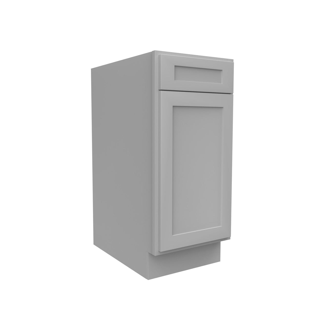 RTA - Elegant Dove - Single Door & Drawer Base Cabinet | 15"W x 34.5"H x 24"D