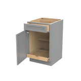 RTA - Elegant Dove - Single Door & Drawer Base Cabinet | 21"W x 34.5"H x 24"D