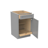 RTA - Elegant Dove - Single Door & Drawer Base Cabinet | 21"W x 34.5"H x 24"D