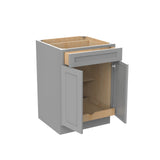 RTA - Elegant Dove - Single Drawer & Double Door Base Cabinet | 24"W x 34.5"H x 24"D