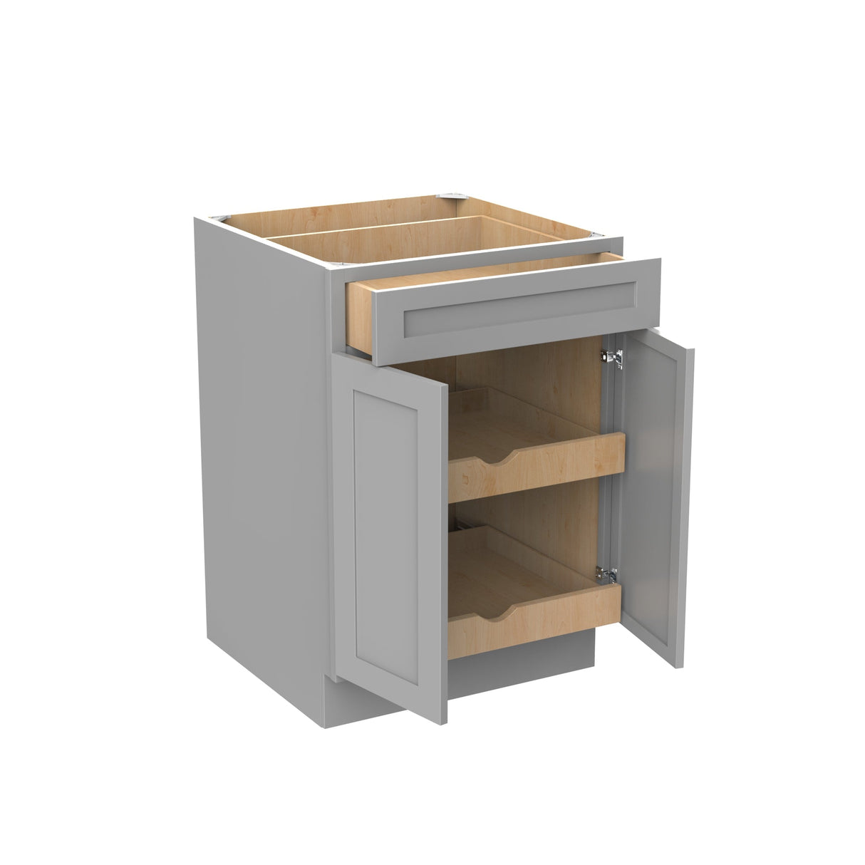 RTA - Elegant Dove - Single Drawer & Double Door Base Cabinet | 24"W x 34.5"H x 24"D