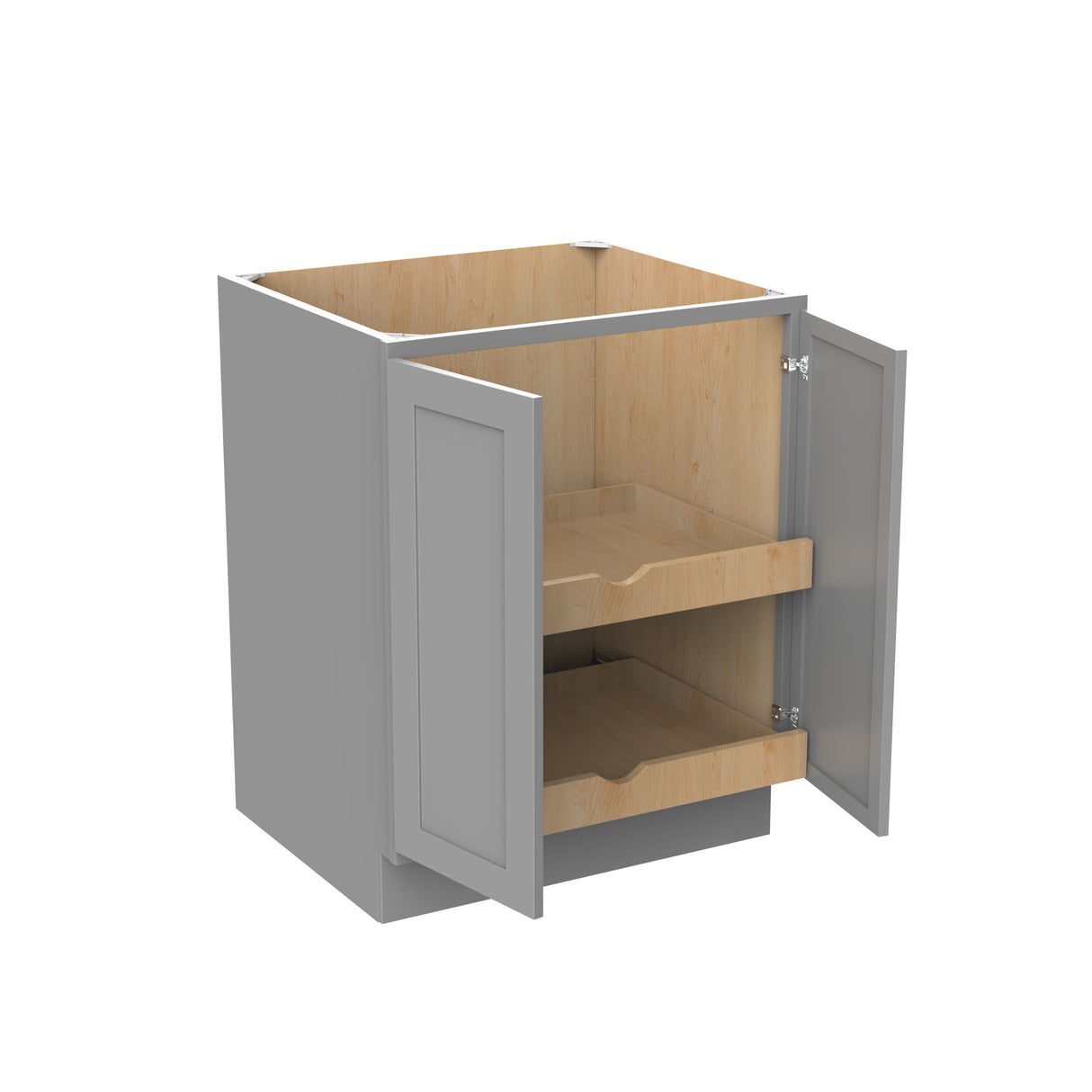 RTA - Elegant Dove - Single Drawer & Double Door Base Cabinet | 27"W x 34.5"H x 24"D