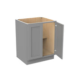 RTA - Elegant Dove - Single Drawer & Double Door Base Cabinet | 27"W x 34.5"H x 24"D