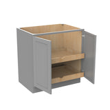 RTA - Elegant Dove - Double Drawer & Door Base Cabinet | 33"W x 34.5"H x 24"D