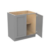 RTA - Elegant Dove - Double Drawer & Door Base Cabinet | 33"W x 34.5"H x 24"D