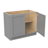 RTA - Elegant Dove - Double Drawer & Door Base Cabinet | 42"W x 34.5"H x 24"D