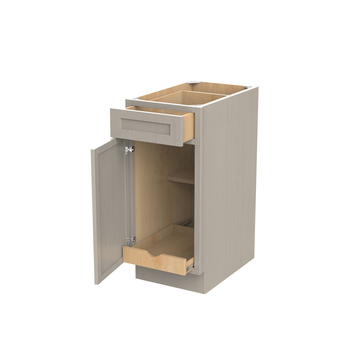 RTA - Elegant Stone - Single Door & Drawer Base Cabinet | 15"W x 34.5"H x 24"D