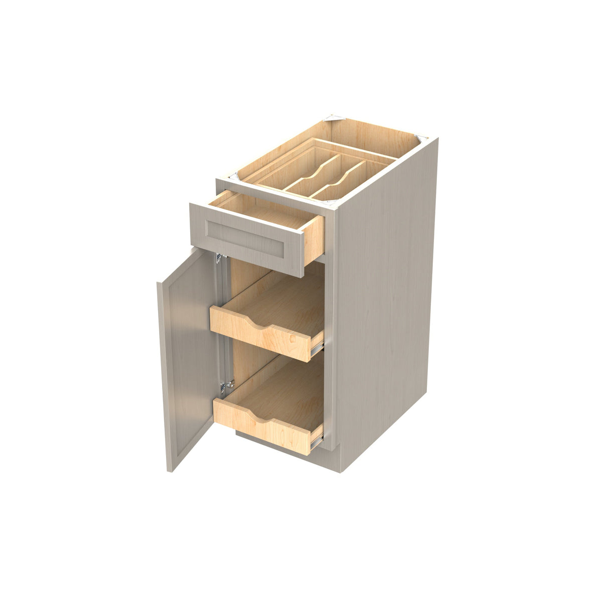 RTA - Elegant Stone - Single Door & Drawer Base Cabinet | 15"W x 34.5"H x 24"D