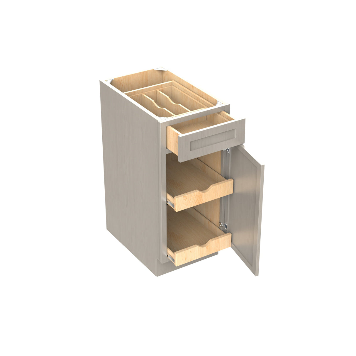 RTA - Elegant Stone - Single Door & Drawer Base Cabinet | 15"W x 34.5"H x 24"D