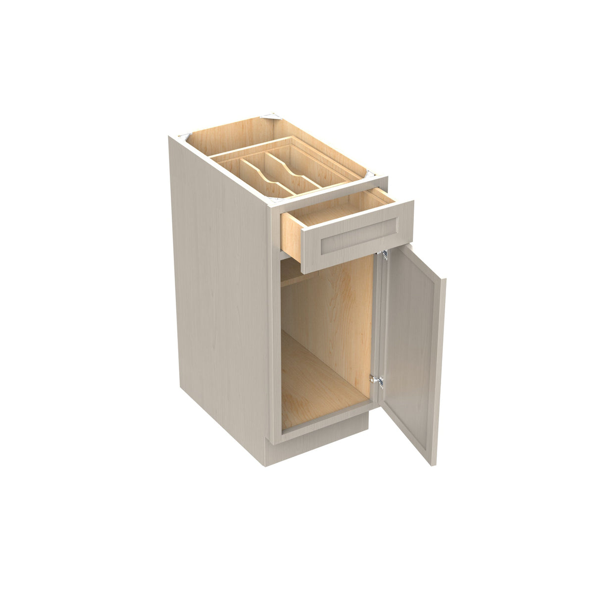 RTA - Elegant Stone - Single Door & Drawer Base Cabinet | 15"W x 34.5"H x 24"D