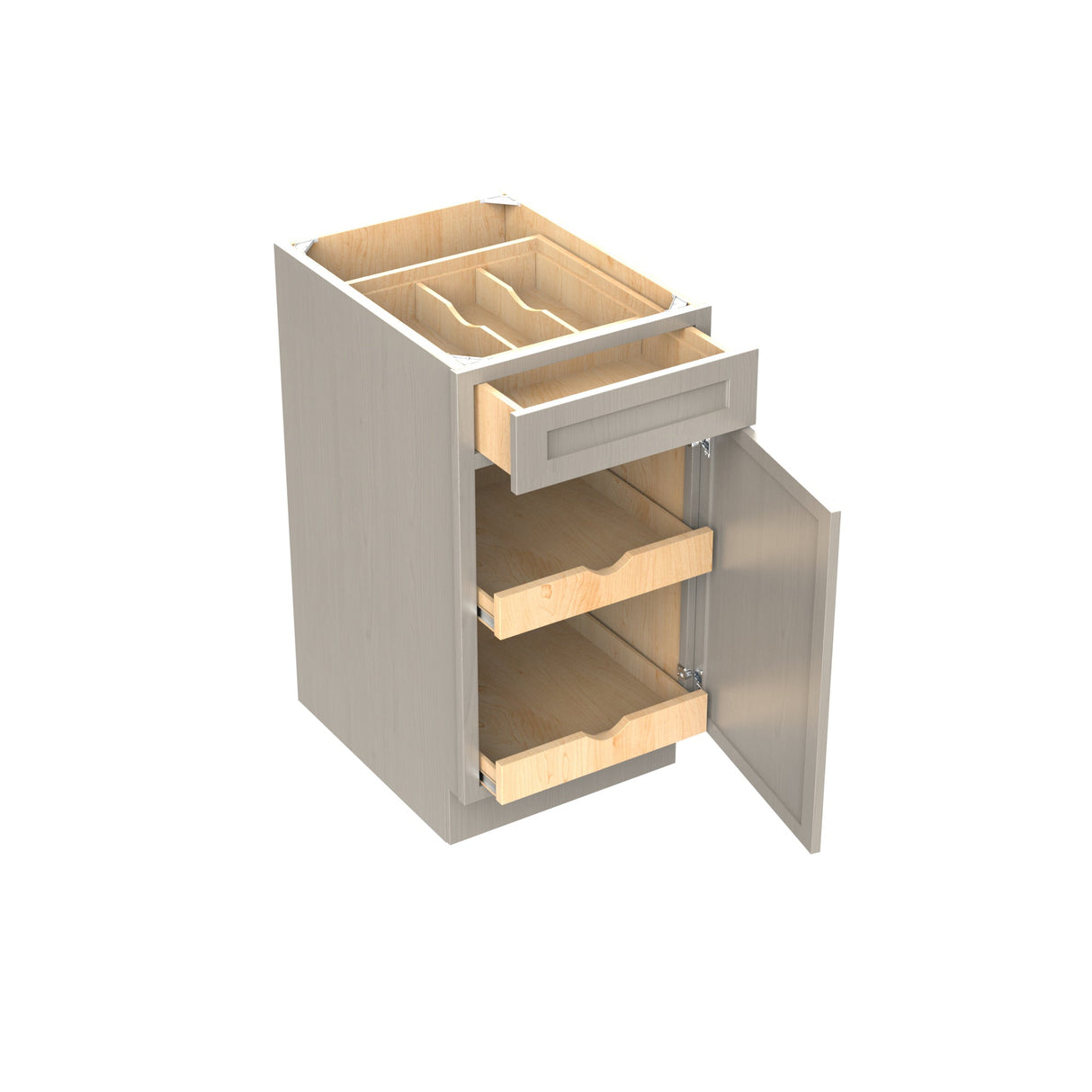 RTA - Elegant Stone - Single Door & Drawer Base Cabinet | 18"W x 34.5"H x 24"D