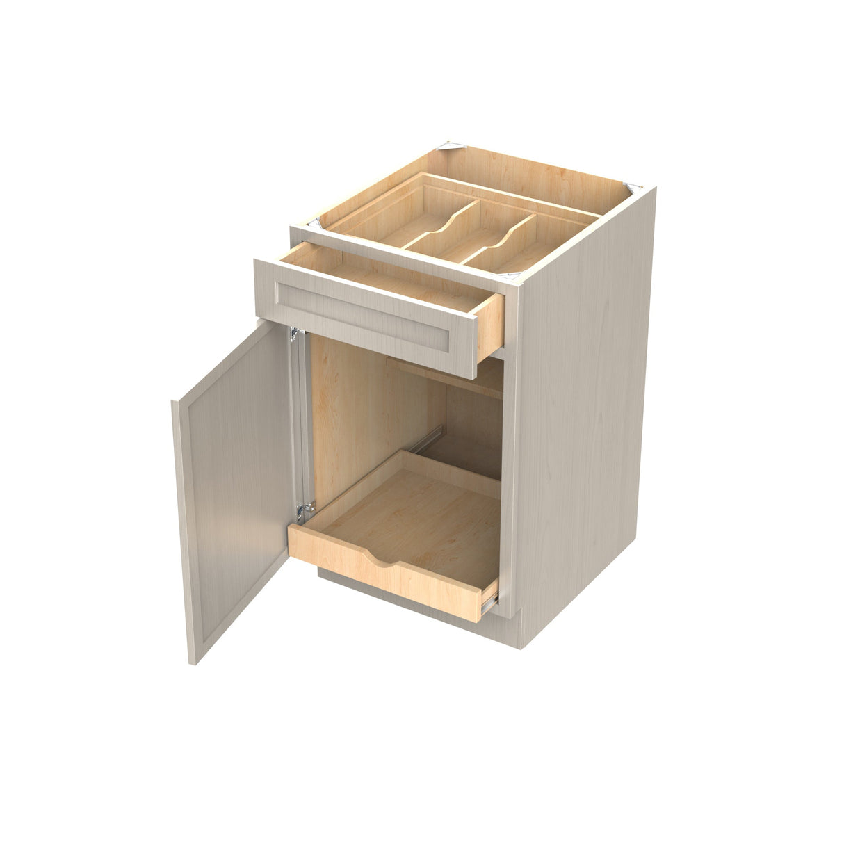 RTA - Elegant Stone - Single Door & Drawer Base Cabinet | 21"W x 34.5"H x 24"D