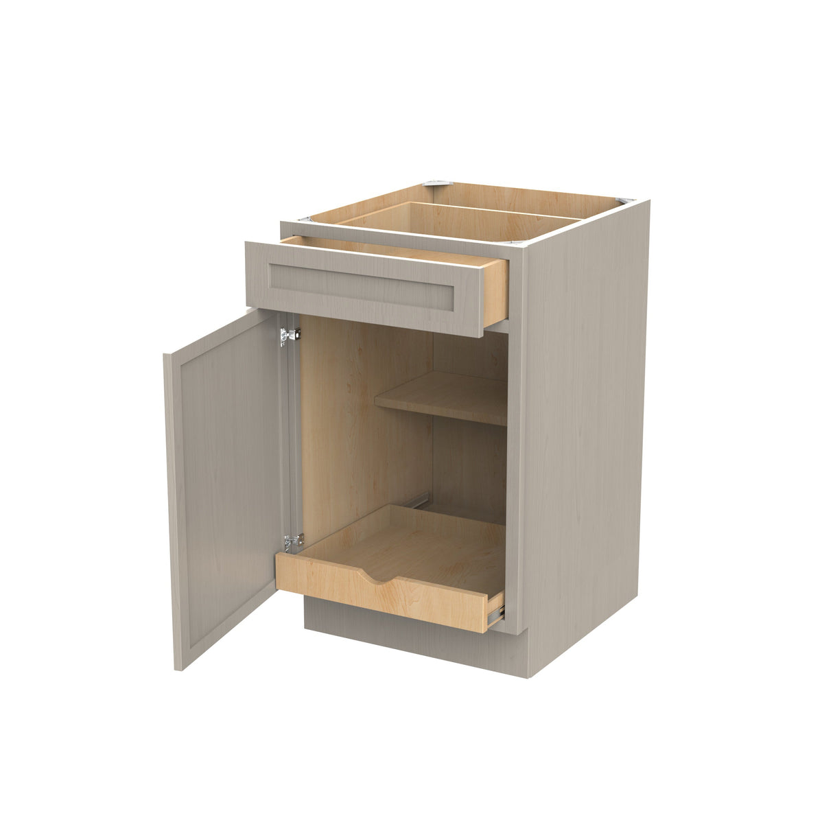 RTA - Elegant Stone - Single Door & Drawer Base Cabinet | 21"W x 34.5"H x 24"D