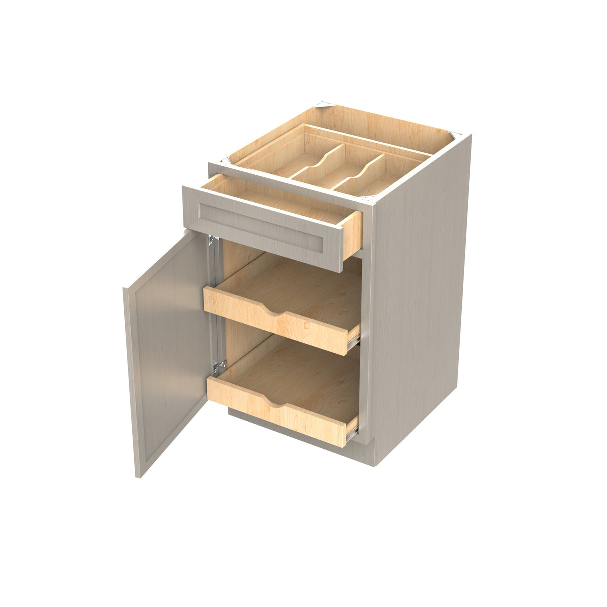 RTA - Elegant Stone - Single Door & Drawer Base Cabinet | 21"W x 34.5"H x 24"D