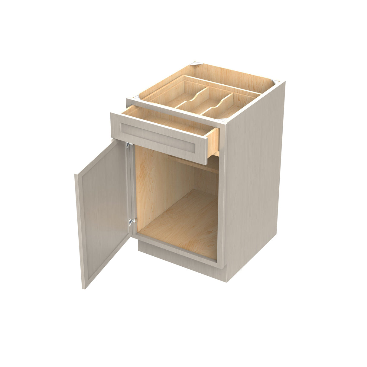 RTA - Elegant Stone - Single Door & Drawer Base Cabinet | 21"W x 34.5"H x 24"D