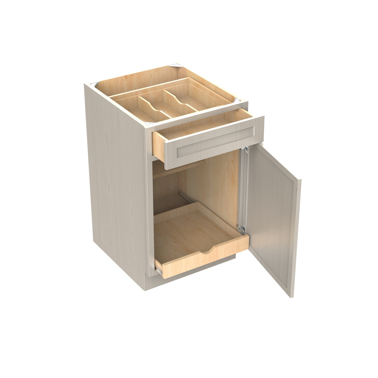 RTA - Elegant Stone - Single Door & Drawer Base Cabinet | 21"W x 34.5"H x 24"D