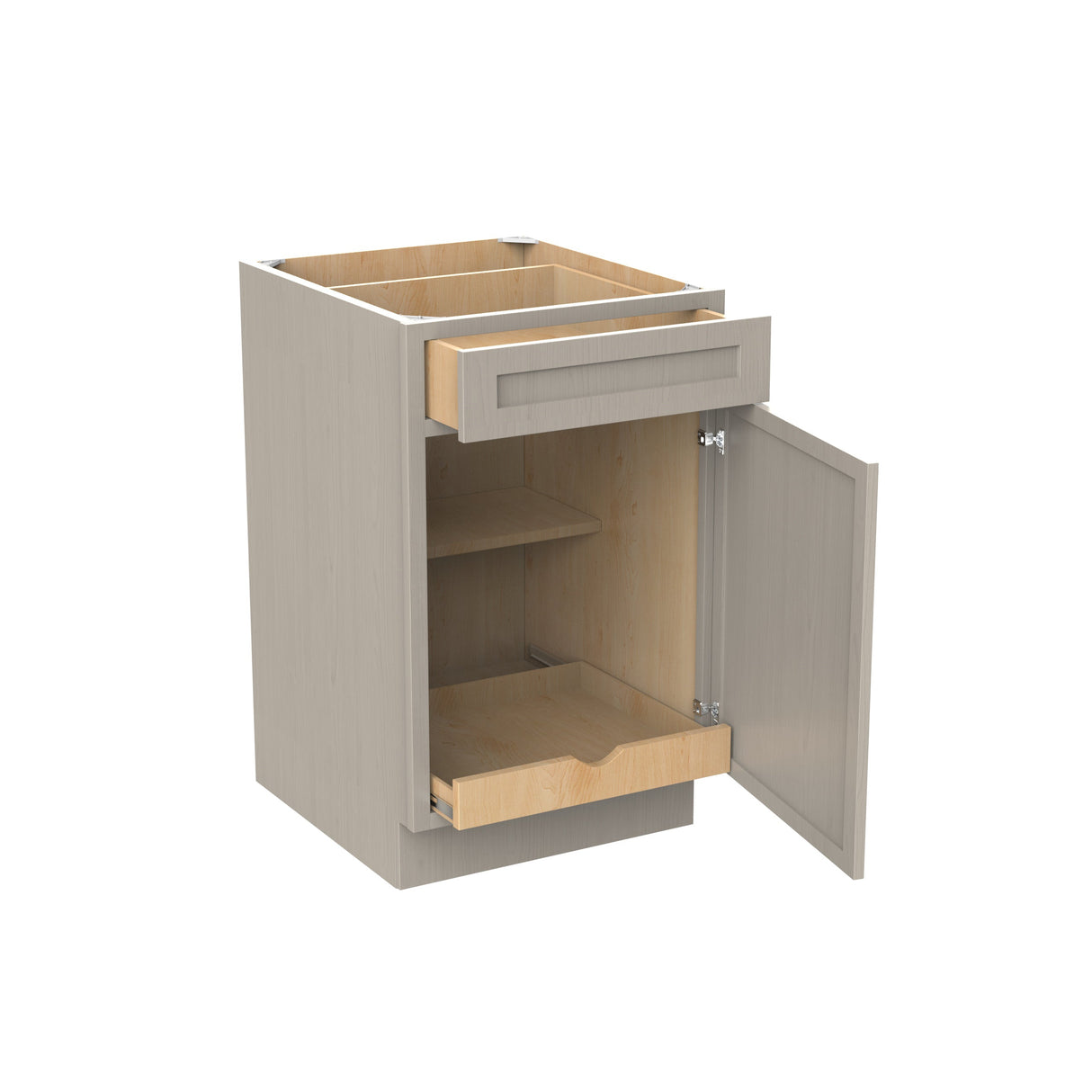 RTA - Elegant Stone - Single Door & Drawer Base Cabinet | 21"W x 34.5"H x 24"D