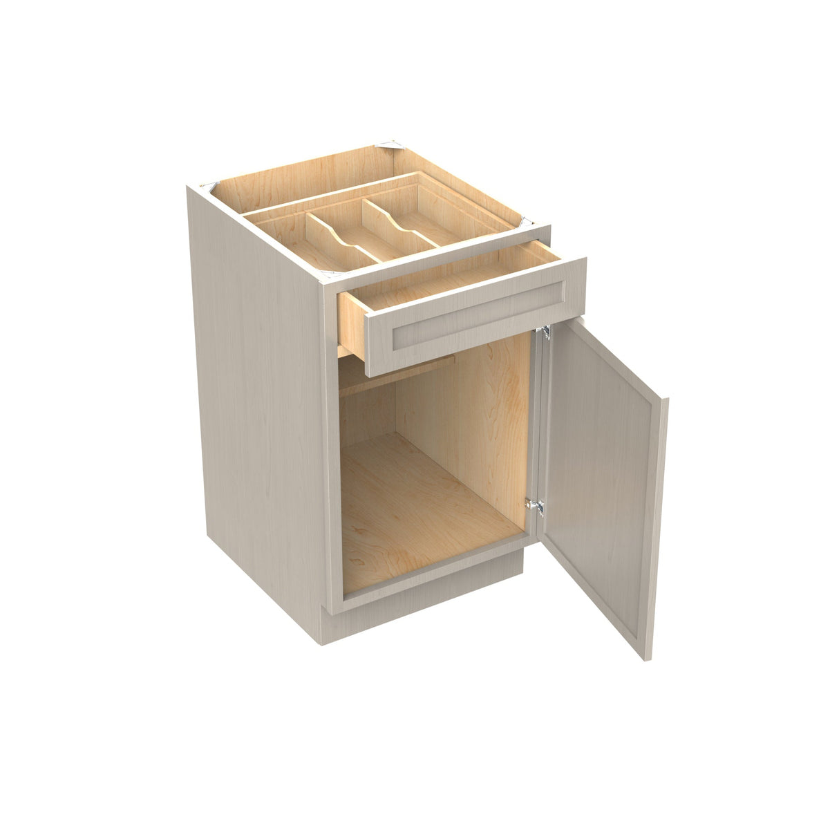RTA - Elegant Stone - Single Door & Drawer Base Cabinet | 21"W x 34.5"H x 24"D