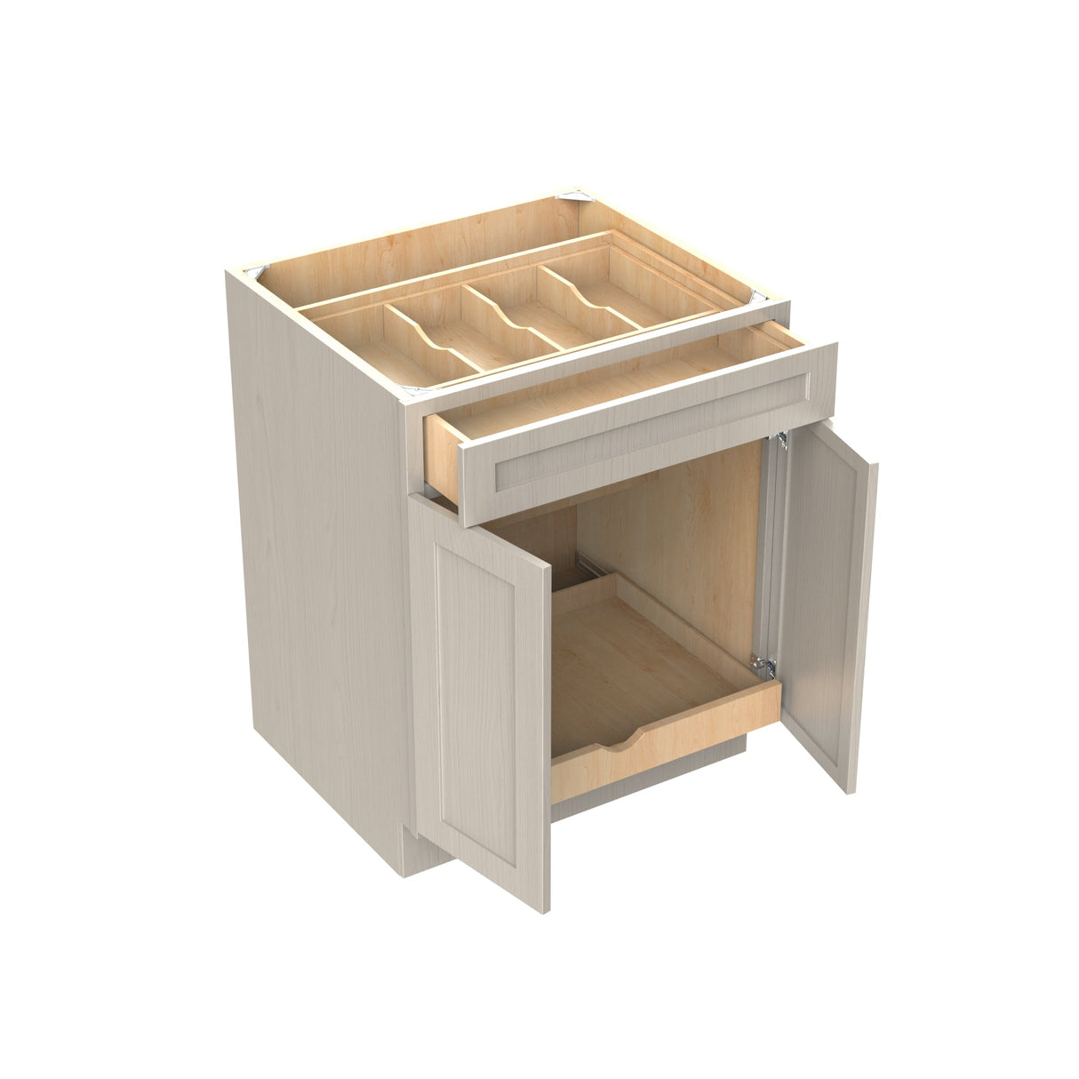 RTA - Elegant Stone - Single Drawer & Double Door Base Cabinet | 27"W x 34.5"H x 24"D