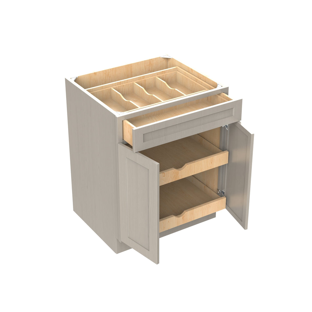 RTA - Elegant Stone - Single Drawer & Double Door Base Cabinet | 27"W x 34.5"H x 24"D