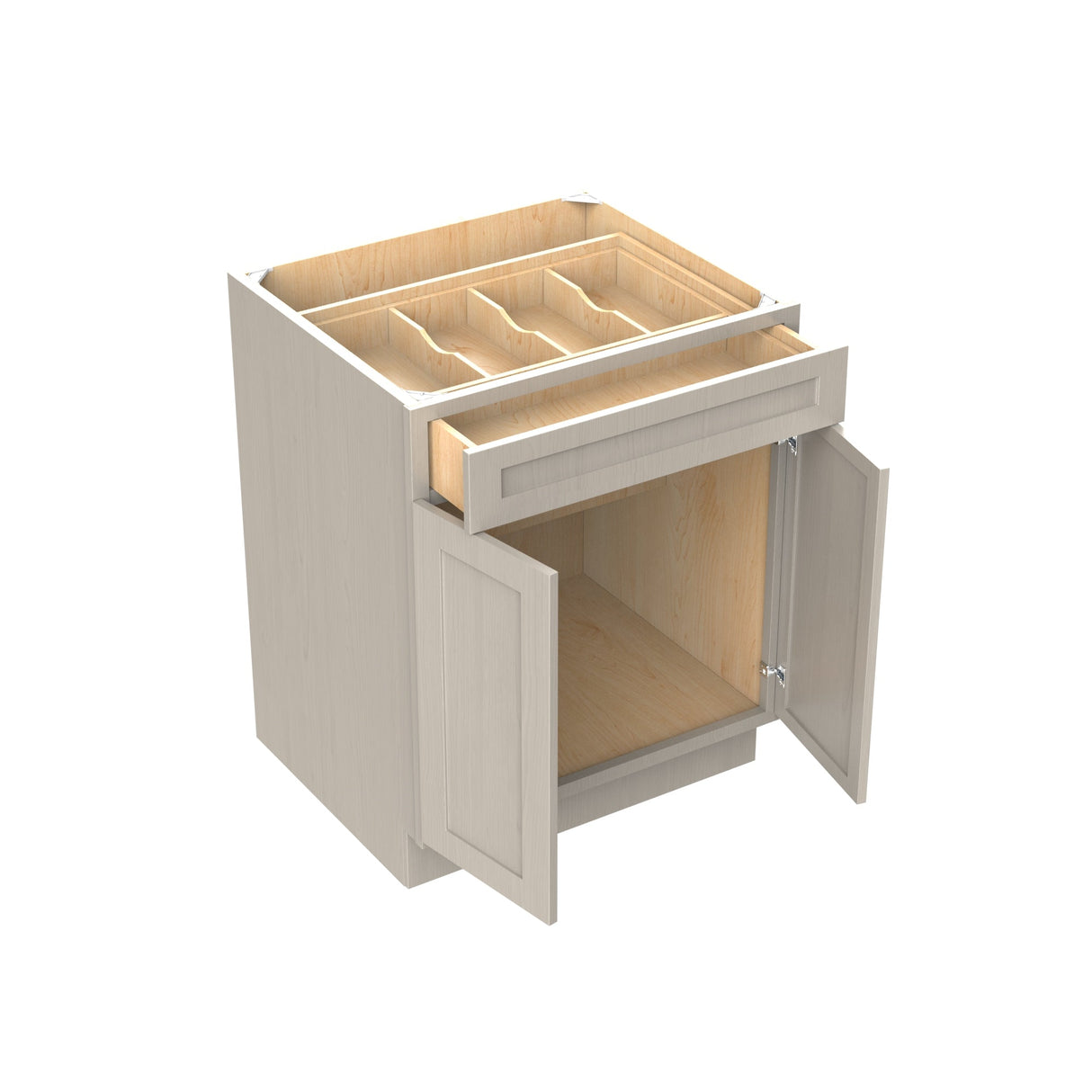 RTA - Elegant Stone - Single Drawer & Double Door Base Cabinet | 27"W x 34.5"H x 24"D
