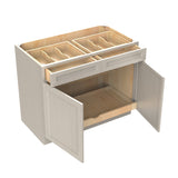 RTA - Elegant Stone - Double Drawer & Door Base Cabinet | 42"W x 34.5"H x 24"D