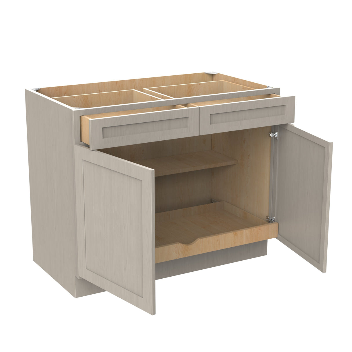 RTA - Elegant Stone - Double Drawer & Door Base Cabinet | 42"W x 34.5"H x 24"D