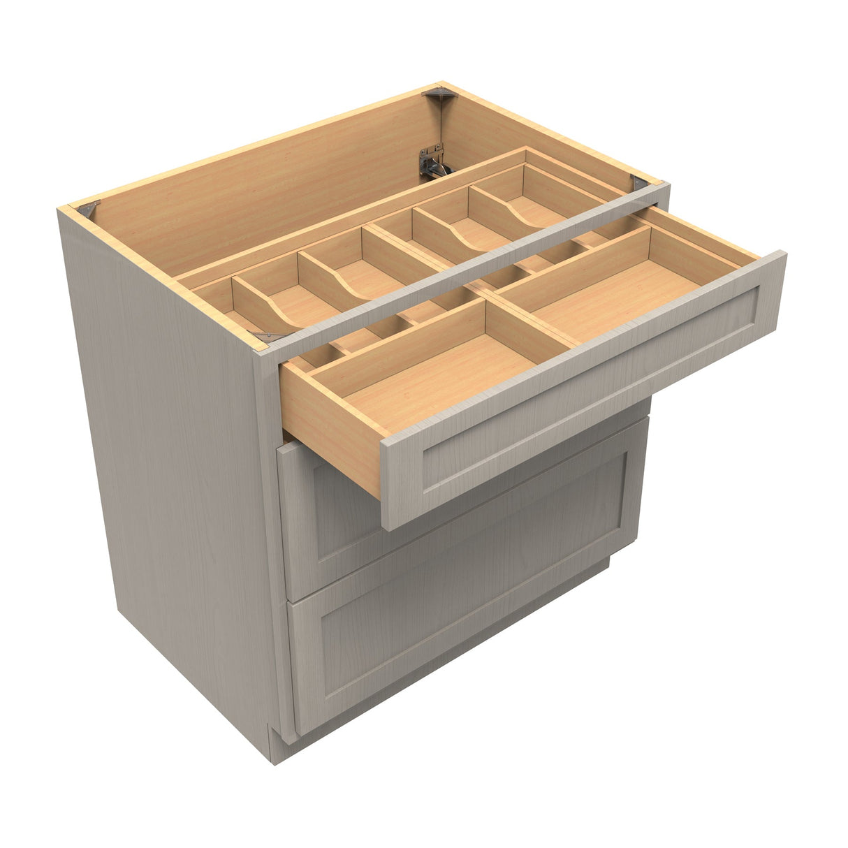 RTA - Elegant Stone - 3 Drawer Base Cabinet | 33"W x 34.5"H x 24"D