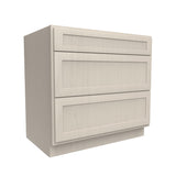 RTA - Elegant Stone - 3 Drawer Base Cabinet | 36"W x 34.5"H x 24"D