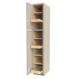RTA - Elegant Stone - Single Door Utility Cabinet | 15"W x 84"H x 24"D