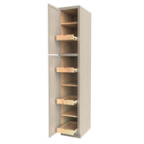 RTA - Elegant Stone - Single Door Utility Cabinet | 15"W x 84"H x 24"D
