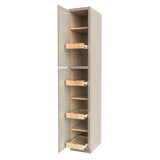 RTA - Elegant Stone - Single Door Utility Cabinet | 15"W x 90"H x 24"D