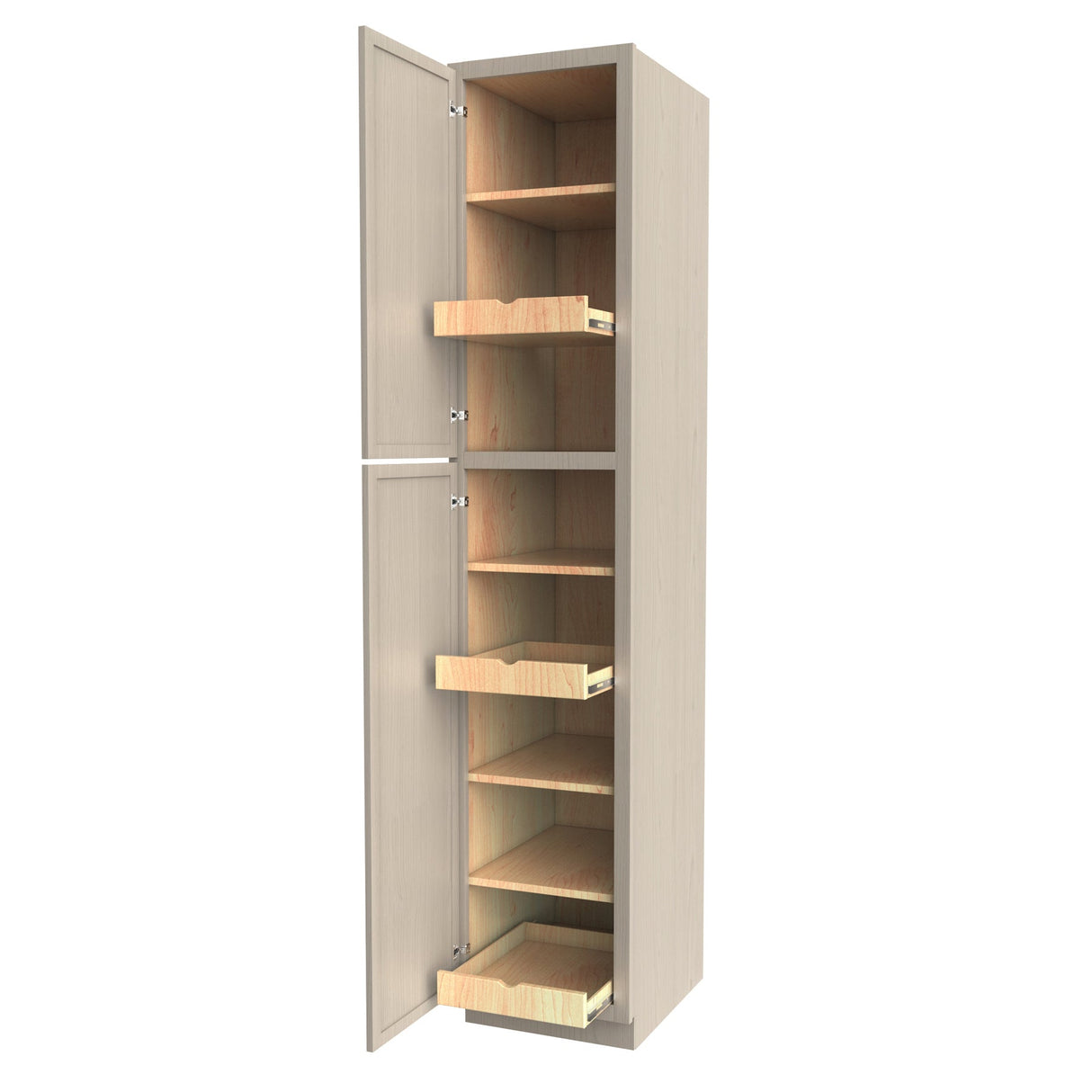 RTA - Elegant Stone - Single Door Utility Cabinet | 18"W x 90"H x 24"D