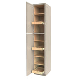 RTA - Elegant Stone - Single Door Utility Cabinet | 18"W x 90"H x 24"D