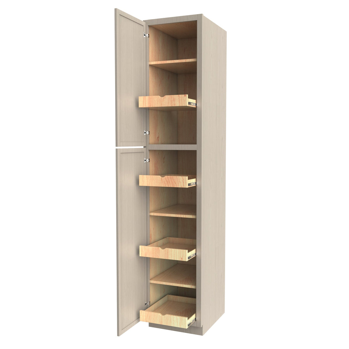 RTA - Elegant Stone - Single Door Utility Cabinet | 18"W x 90"H x 24"D