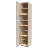RTA - Elegant Stone - Single Door Utility Cabinet | 18"W x 90"H x 24"D