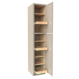 RTA - Elegant Stone - Single Door Utility Cabinet | 18"W x 90"H x 24"D