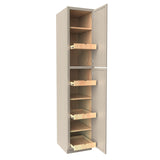 RTA - Elegant Stone - Single Door Utility Cabinet | 18"W x 90"H x 24"D