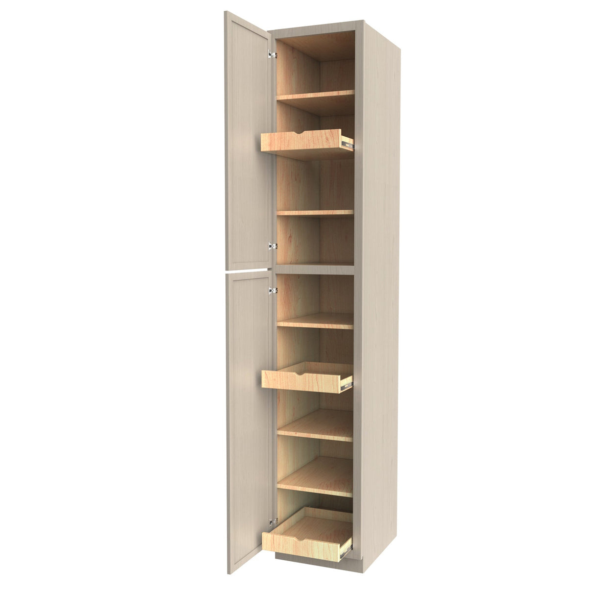 RTA - Elegant Stone - Single Door Utility Cabinet | 18"W x 96"H x 24"D
