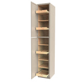 RTA - Elegant Stone - Single Door Utility Cabinet | 18"W x 96"H x 24"D