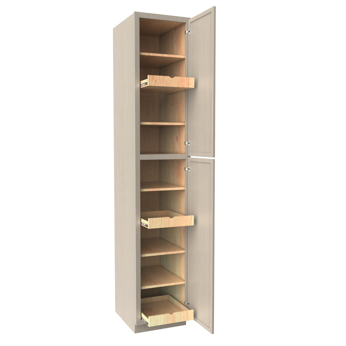 RTA - Elegant Stone - Single Door Utility Cabinet | 18"W x 96"H x 24"D