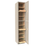 RTA - Elegant Stone - Single Door Utility Cabinet | 18"W x 96"H x 24"D
