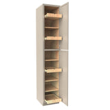RTA - Elegant Stone - Single Door Utility Cabinet | 18"W x 96"H x 24"D