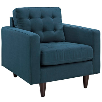 Empress Upholstered Fabric Accent Armchair - Comfy Sofa Modern Slipper Chair