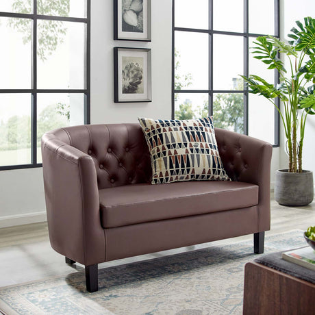 Prospect Channel Tufted Performance Loveseat - BUILDMYPLACE